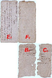 Page 2 view which is a vertical flip of page 1 showing letters for corresponding pieces.